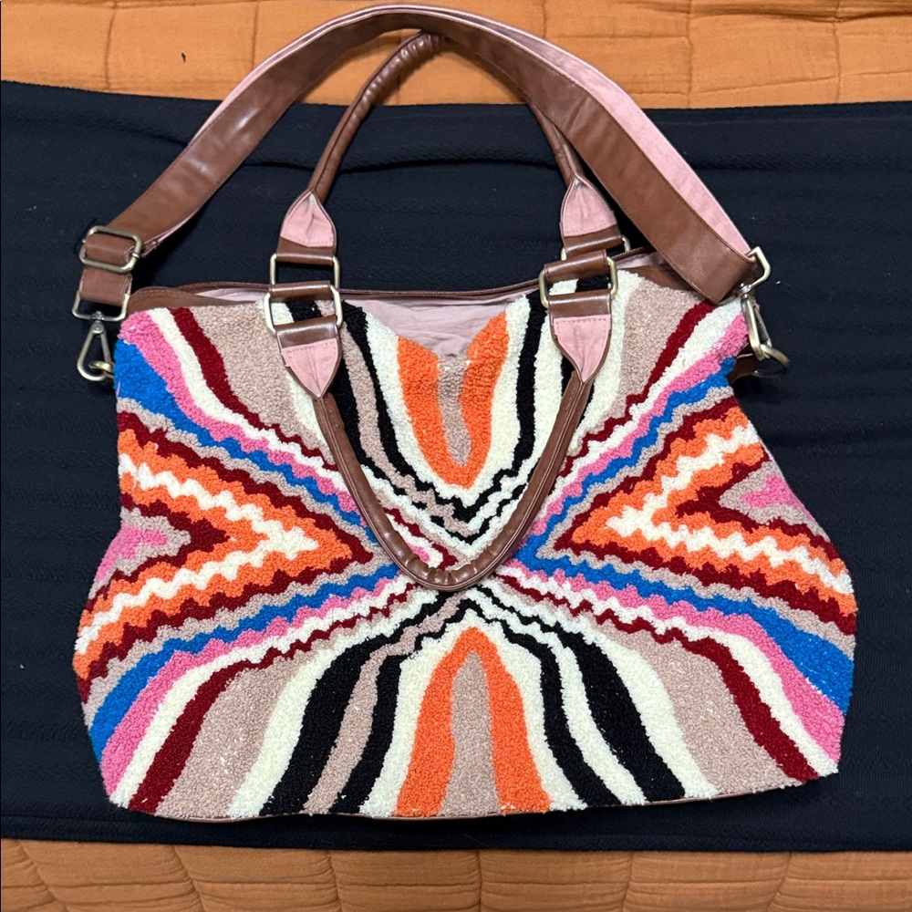 Multicolor Zigzag Women's Shoulder Bag